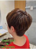 大人ショートカット×ハイライト