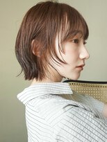ディッセンバー 渋谷(December) ミニボブ小顔ブラウン切りっぱなしボブ外はねボブ渋谷原宿神宮前