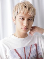 メンズヘア ビーセカンド 草加店(MENS HAIR B-2) 10代20代ブリーチデザイン束感カジュアル刈り上げショートb草加