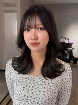 エトワ 中央店(etoi) 大分ミディアムボブレイヤー軽め韓国レイヤーくびれスタイル