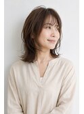 40代50代ミディアムレイヤー白髪ぼかし透け感ハイライト有楽町
