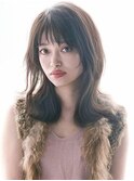 《Agu hair》ミディアムレイヤーくびれヘア×シースルー