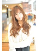 【K-two心斎橋】小顔斜めバング×上品ゆるふわウェーブ
