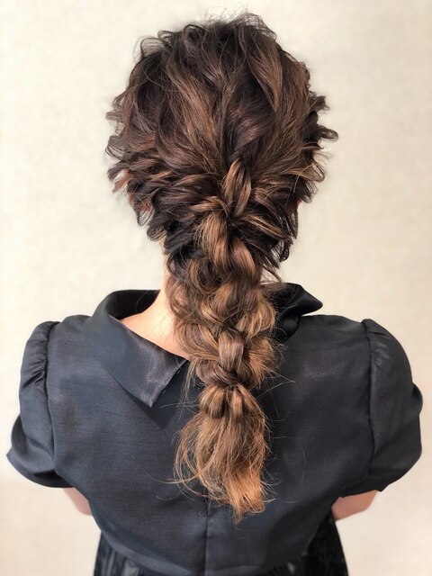 編みおろし　ヘアセット