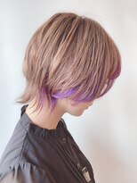 モリオフロムロンドン 原宿本店(morio from London) 【morio原宿】ハイトーンマッシュウルフ インナーカラーパープル