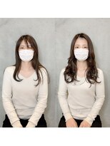 アフィーロ(ACHFILO)&nbsp;前髪エクステ20代30代大人女子　ココアブラウン　韓国人風透け感