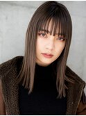 池袋HOLON【ぱっつん前髪/スモーキーカラー/暗めカラー】