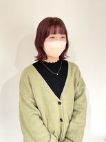 ヘアーアイストゥーレ(HAIR ICI TRE)&nbsp;ボブ 暖色カラー チェリーピンク ピンクカラー 担当渡辺聖