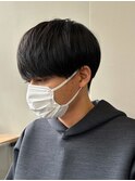 黒髪マッシュナチュラルマッシュメンズヘア韓国ツーブロック