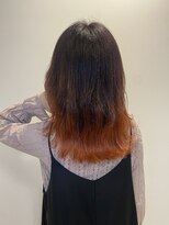 ジエクト ヴィシア(The Ect VIXIA)&nbsp;裾カラーオレンジ グラデーションカラー オレンジカラー 外ハネ