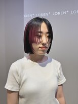 ローレン(LOREN)&nbsp;グレージュカラーミルクティーカラーインナーカラーダブルカラー