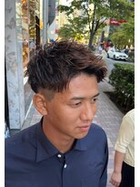 理容室　床屋　センターパート　ツイスパ　2ブロック