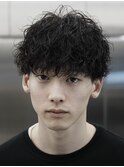 スパイラルパーマニュアンスパーマ刈り上げメンズマッシュパーマ