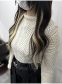 #プルエクステ#ハイライト#ホワイト