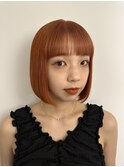 オレンジパツッとボブカット★
