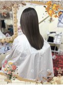 #バレイヤージュ#秋カラー#根元が目立ちにくいカラー#グレージュ