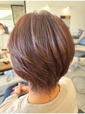 丸みショートレイヤー×立体感カット