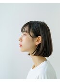 耳かけナチュラルストレートボブ◎30代40代50代