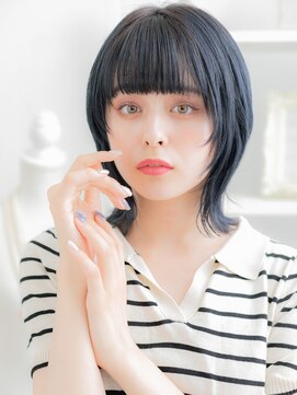 モッズヘア 上尾西口店(mod's hair) ぱっつん前髪大人ガーリーミディアムウルフc6上尾20代30代40代