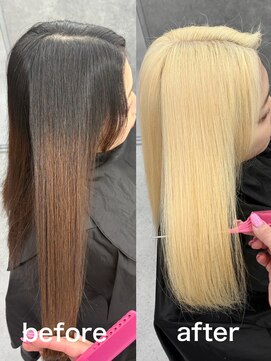 いろあそび 町田 ロングリタッチからブロンド