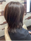 白髪ぼかしハイライト×アッシュグレー