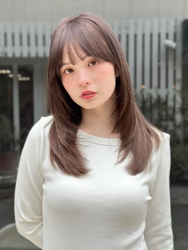 オムニス 表参道(Omnis) ハイレイヤー/ミディアムロング20代30代顔周りフェイスオリーブ