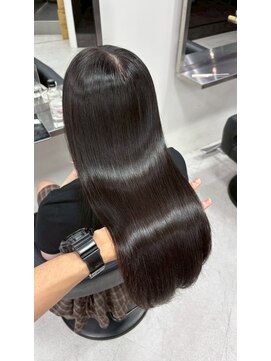 ベレーザシェルト(Beleza scelto) 15672髪質改善前髪カット黒髪オリーブグレージュレイヤー