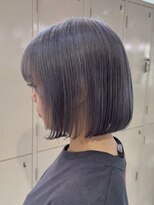 デート 下北沢(DATE) 下北沢切りっぱなしボブハイトーンデザインカラー顔周りレイヤー