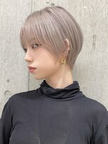 サンクマーケット 渋谷(cinq MARKET) 渋谷ブリーチカラーショートカットハイトーンホワイトベージュ