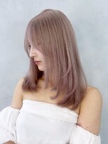 アルバム 渋谷パルコ(ALBUM)&nbsp;ハイトーンミディアムダブルカラー顔周りレイヤー_ba569432