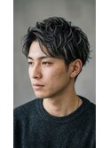 桜木町メンズカット×シルバーメッシュ