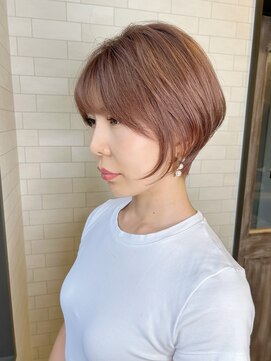 アルマヘア(Alma hair) ダークパープル/ナチュラルショート/ミルクブラウン/夏/河原町