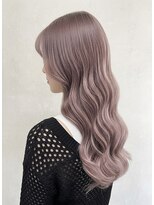 ブロッサム 大山店(Blossom)&nbsp;ブリーチハイトーンピンクアッシュ×ゆるふわ巻き20代30代可愛い