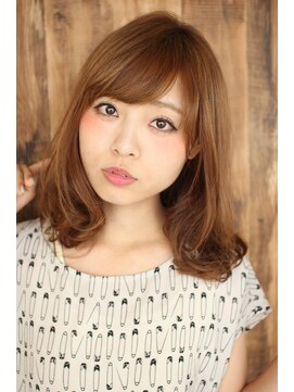 コレクション 船堀店(collection) 斜めバング☆ゆるふわミディロブ