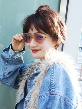 アイティー バイ アルバム 浦和店(IT by ALBUM) カジュアルショート_オリーブカラーハイライトカラー_67471