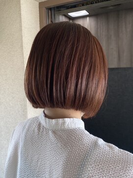 キアノス(kyanos) 切りっぱなしボブ/レッドブラウン