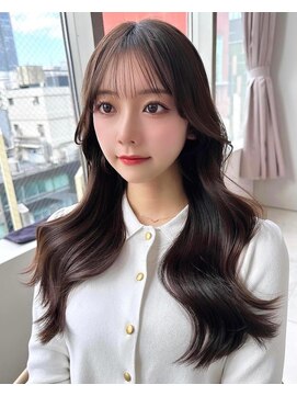 アフロートリノ(AFLOAT Leino) 大人可愛い韓国ヘア　くびれヘア　レイヤーカット　シースルー#