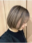 バレイヤージュ/ハイライト/ダブルカラー/ケアブリーチ/ボブ