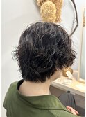 ツイストスパイラルパーマメンズマッシュ刈り上げ　奥東巧真