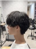 ゆる波巻きパーマ マッシュウルフ
