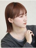 ぱつっとボブ/外ハネボブ/簡単スタイリング/ニュアンスカラー