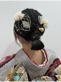 【miwa style】成人式ヘアセット シニヨン 福岡