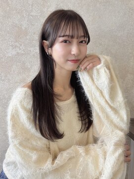 アンニュ(annuy) 顔周りカット 透明感カラー 韓国巻き  レイヤーカット アッシュ