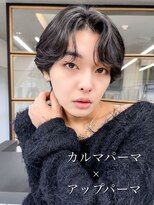 30代大人男性マッシュ×センターパートニュアンスパーマ