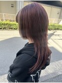 ☆赤系&アクセントカラーのウルフヘア☆