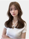 レイヤーカット　ベージュカラー　顔まわりカット