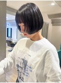【吉田江梨】ボブカット顔周りレイヤー切りっぱなし小顔ヘア