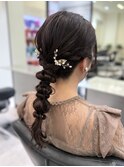 網下ろしアレンジ/お呼ばれヘア