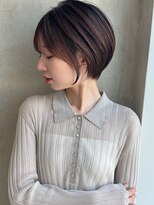 アフロート ルヴア(AFLOAT RUVUA) みね.量が多い方も◎なショートボブ!30代40代50代新宿丸顔面長