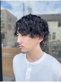 （竹内）ツイストパーマ　インナーカラー